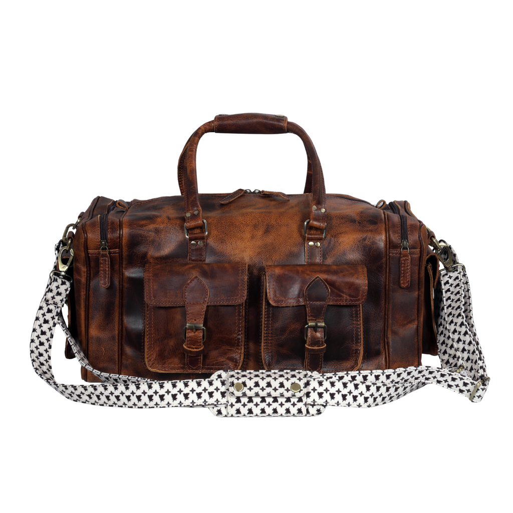 New Jersey Leather Duffel Bag - Tan