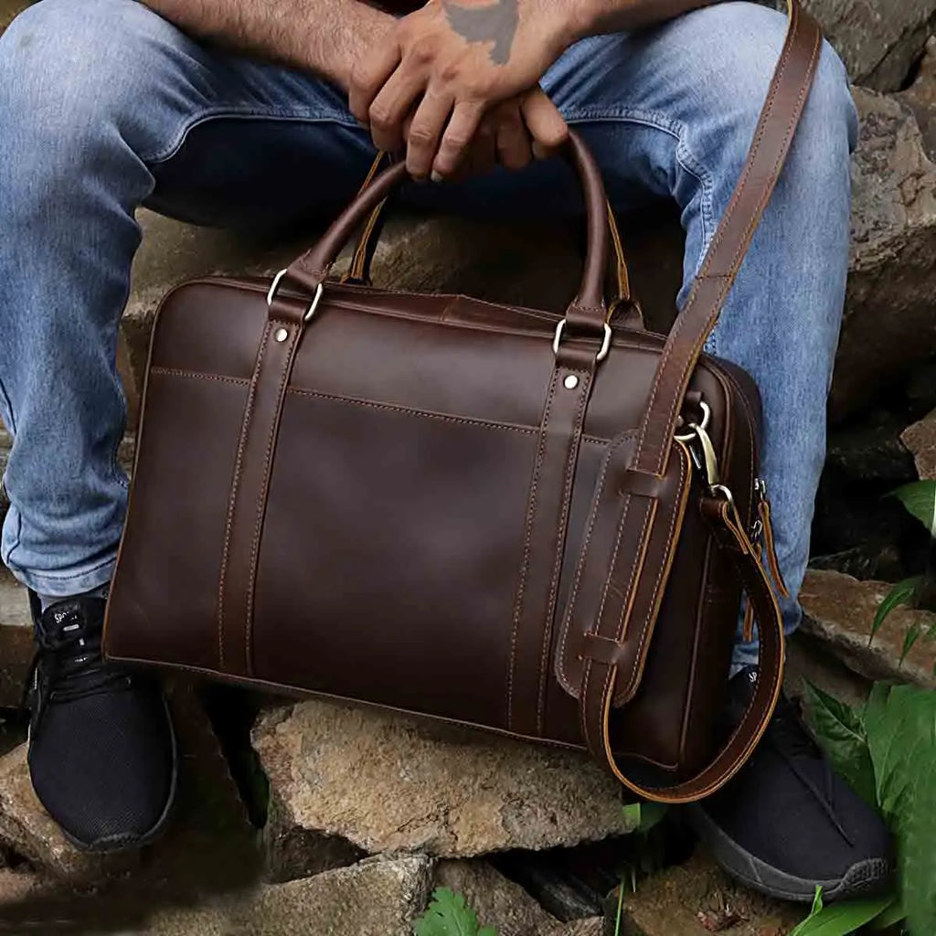 Jordan Buffalo Leather Briefcase