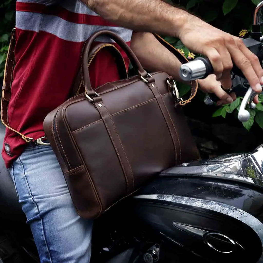 Jordan Buffalo Leather Briefcase