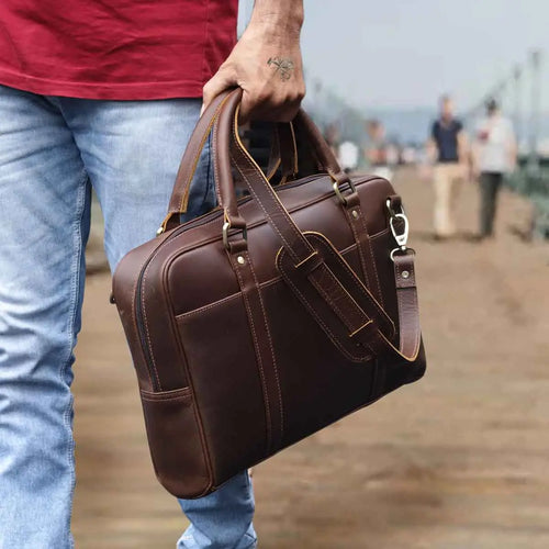 Jordan Buffalo Leather Briefcase