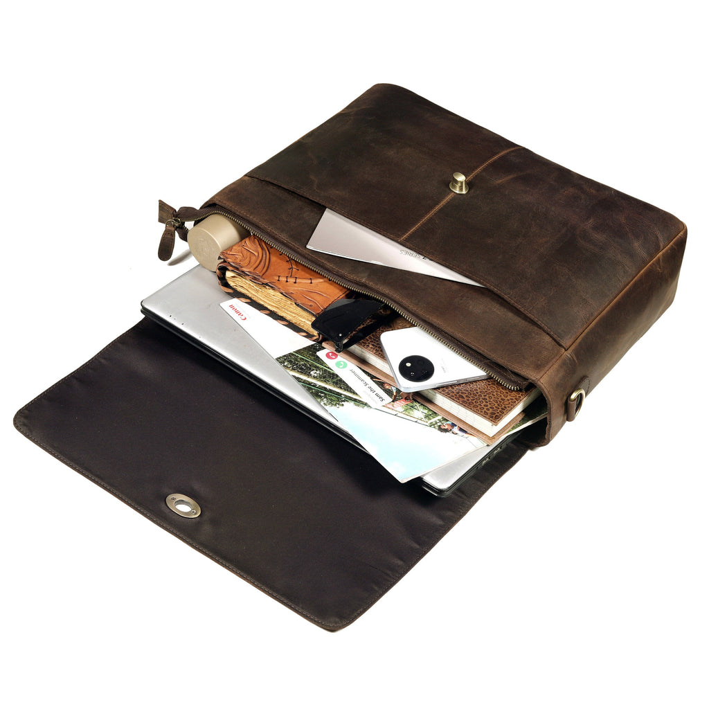 Captain Lawyer Leather Messenger Bag