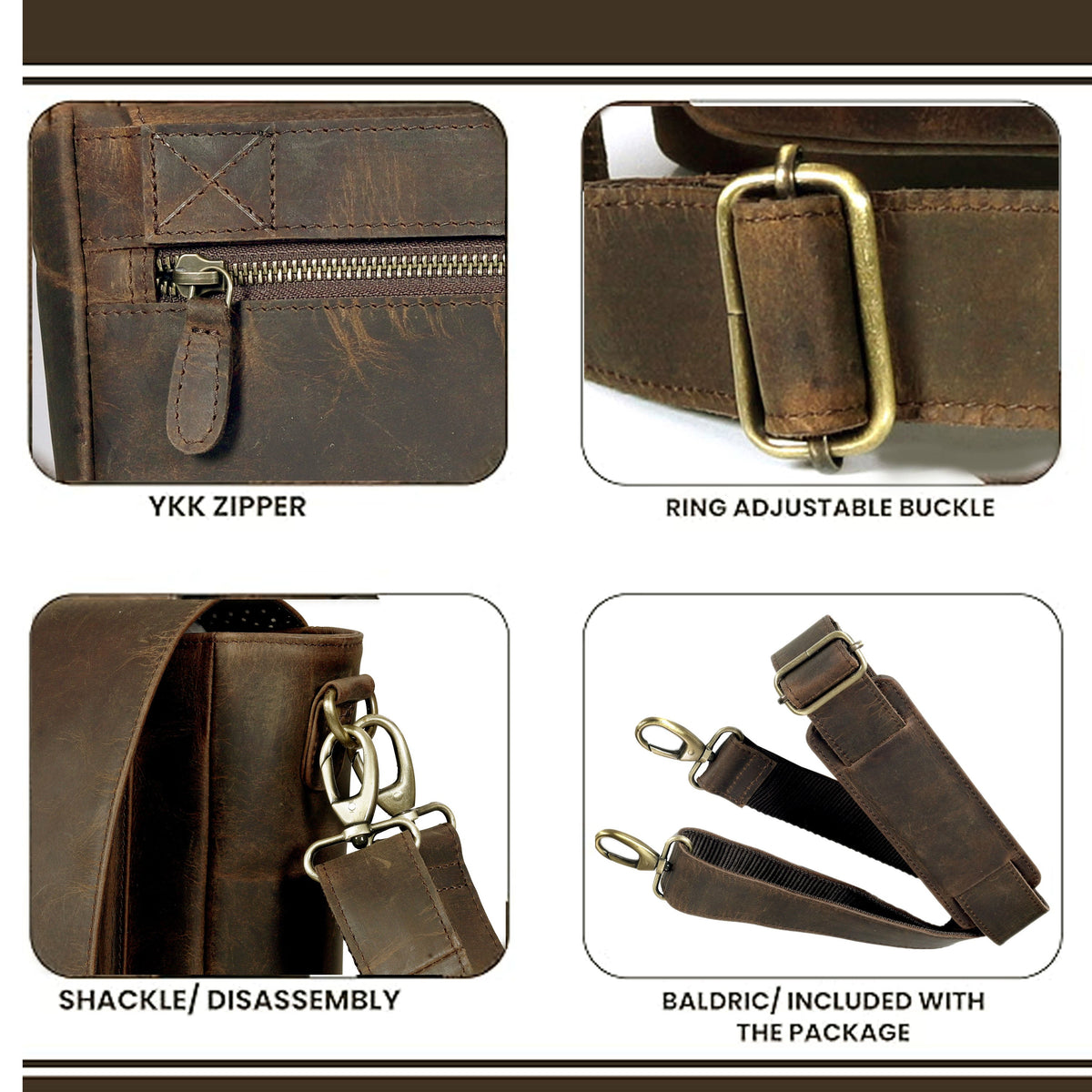 Captain Lawyer Leather Messenger Bag