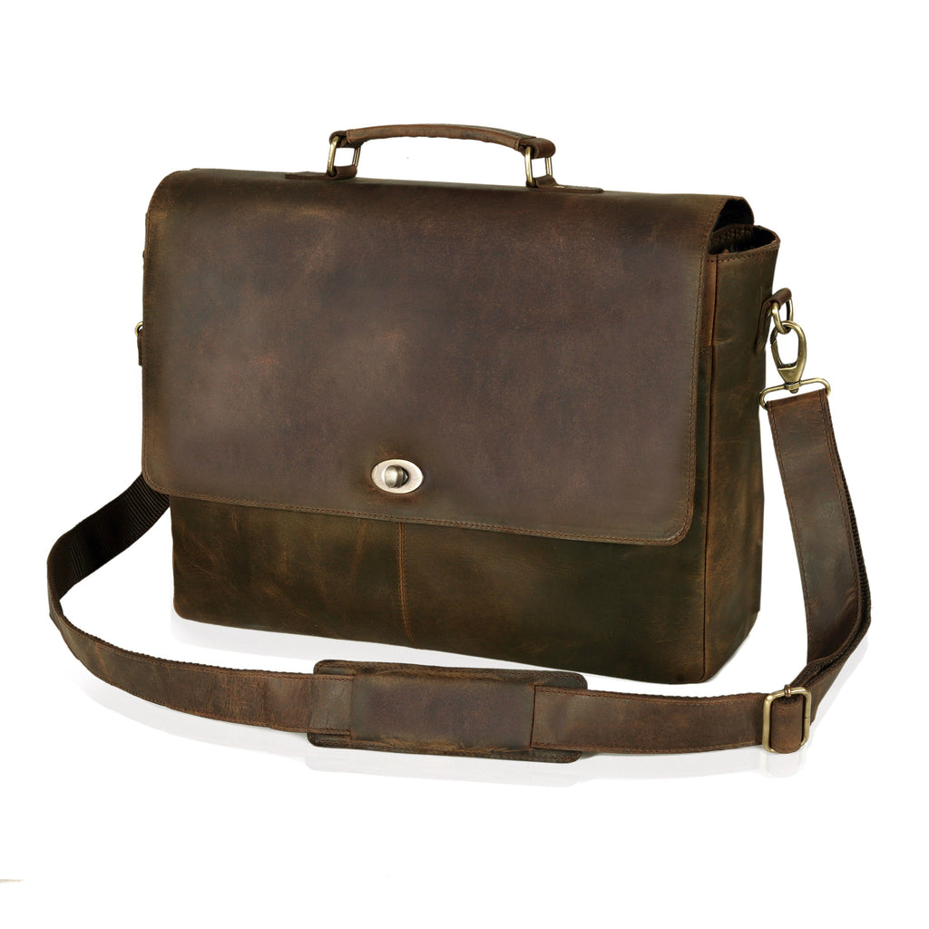 Captain Lawyer Leather Messenger Bag