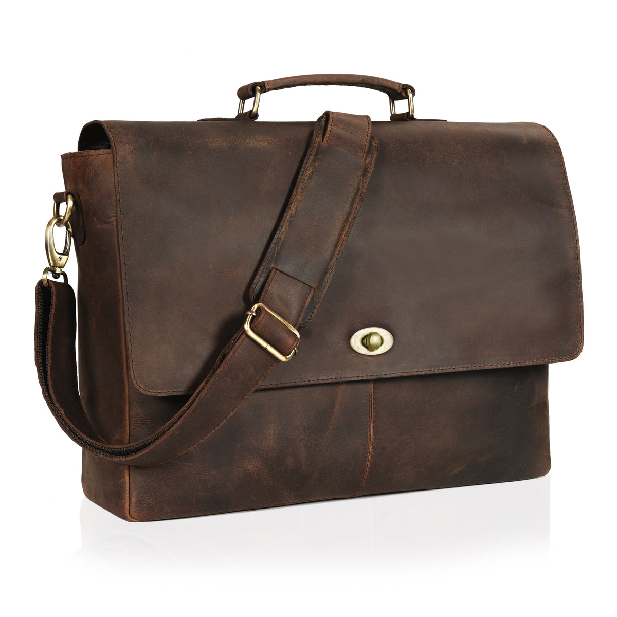 Captain Lawyer Leather Messenger Bag